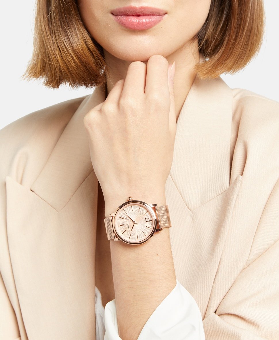 Isabella Ford hodinky s diamantem Růžově zlatá 4