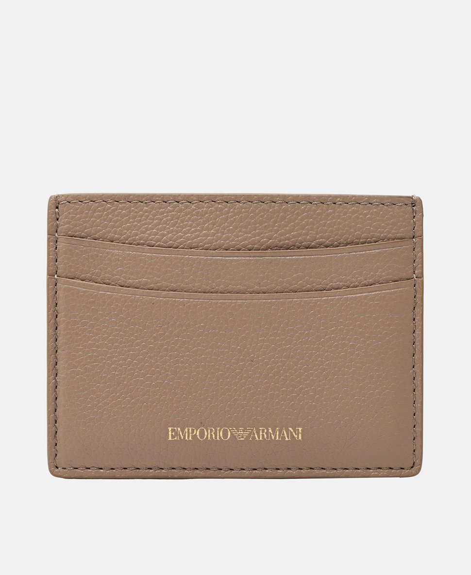 Emporio Armani kožené pouzdro na karty Světle růžová 1