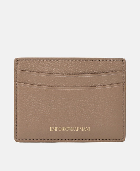 Emporio Armani kožené pouzdro na karty Světle růžová 1