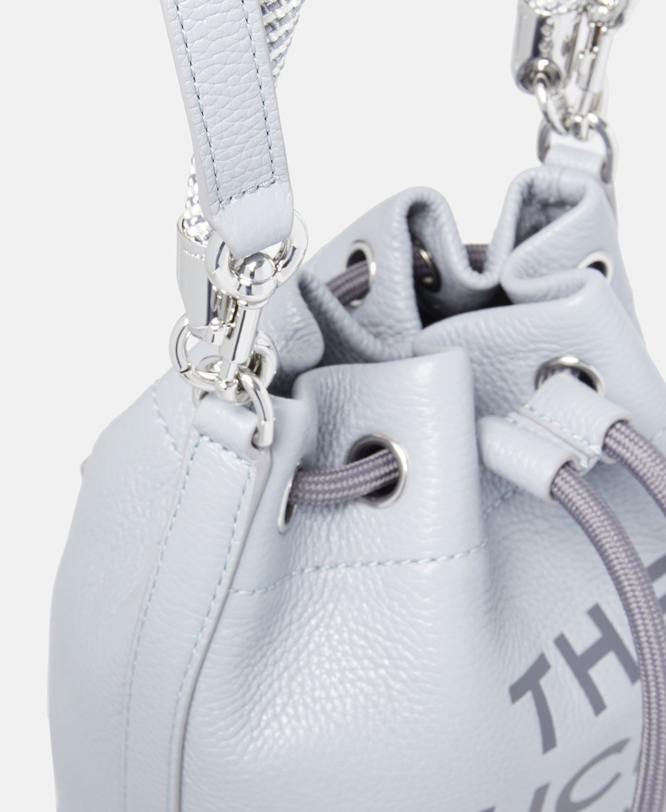 Marc Jacobs kožená hobo kabelka Šedá 2