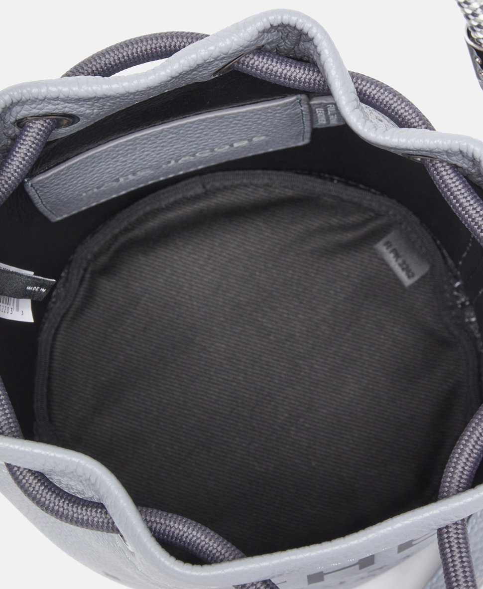 Marc Jacobs kožená hobo kabelka Šedá 3