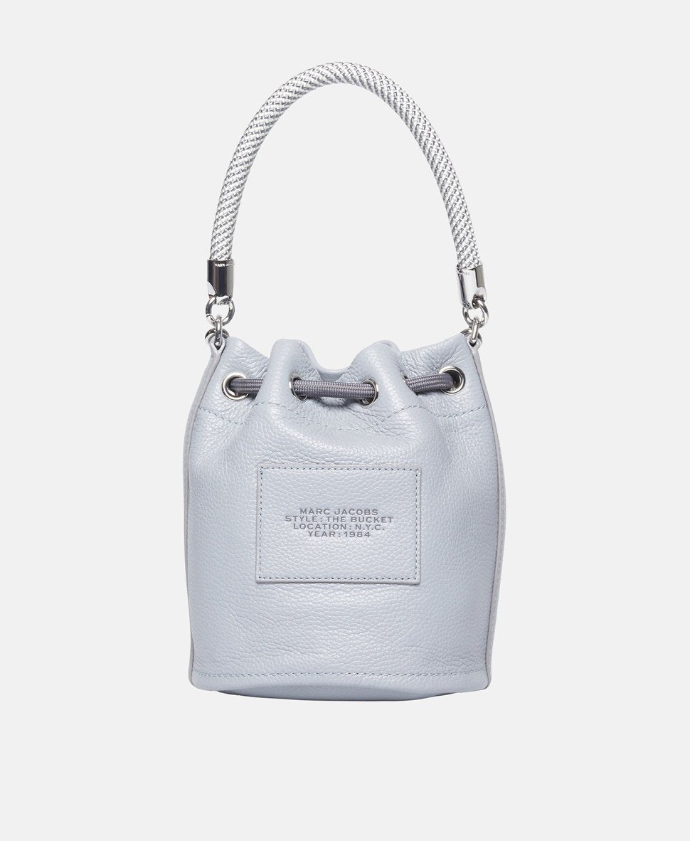 Marc Jacobs kožená hobo kabelka Šedá 4