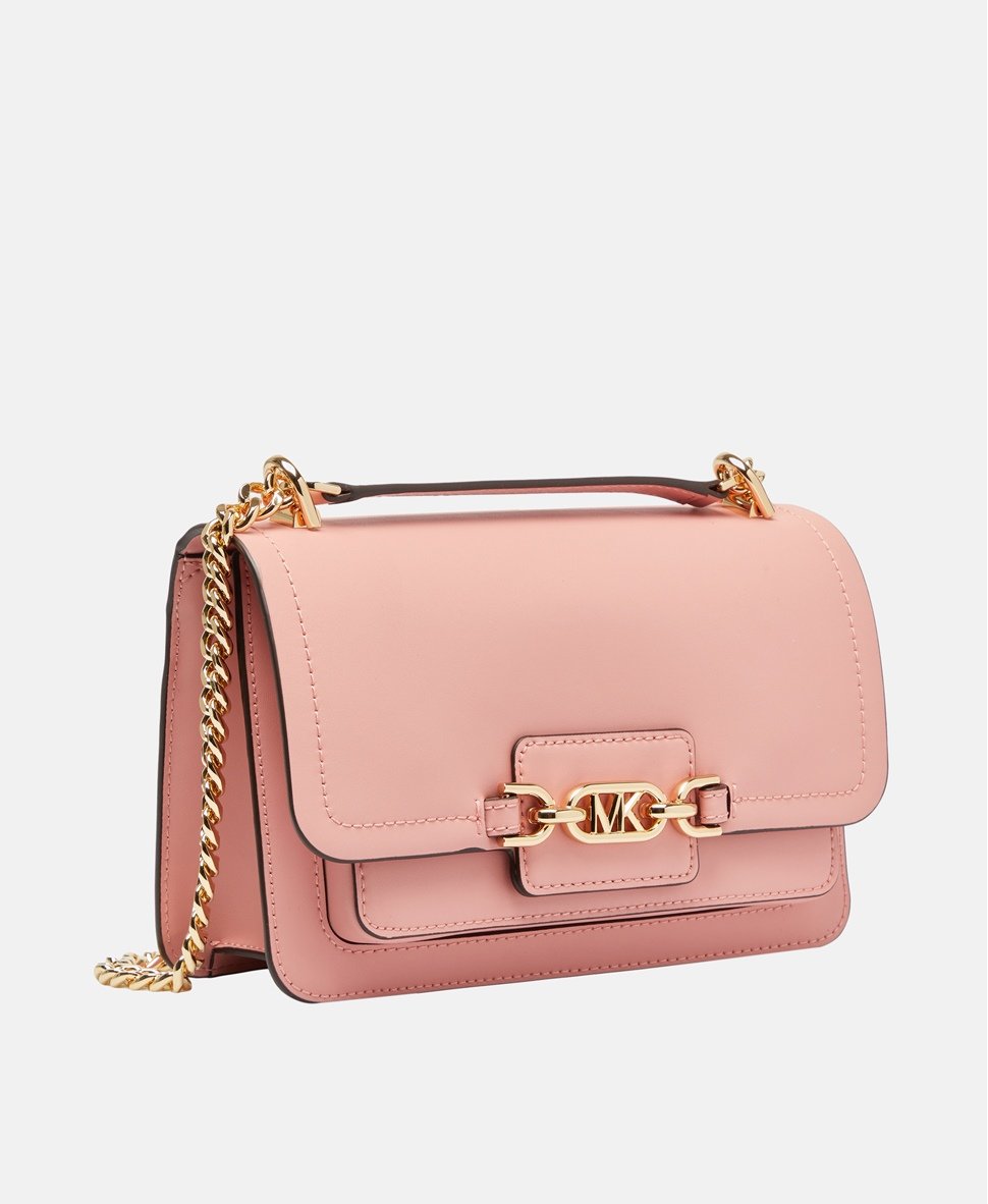 Michael Michael Kors Kožená kabelka přes rameno Starorůžová 1