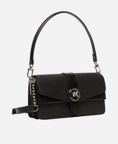 Michael Michael Kors Kožená kabelka přes rameno Černá 1