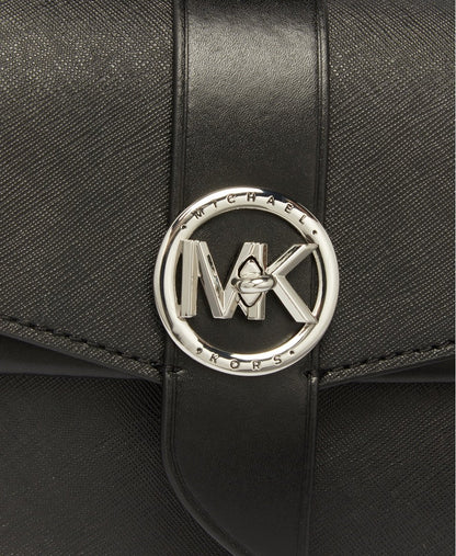 Michael Michael Kors Kožená kabelka přes rameno Černá 2