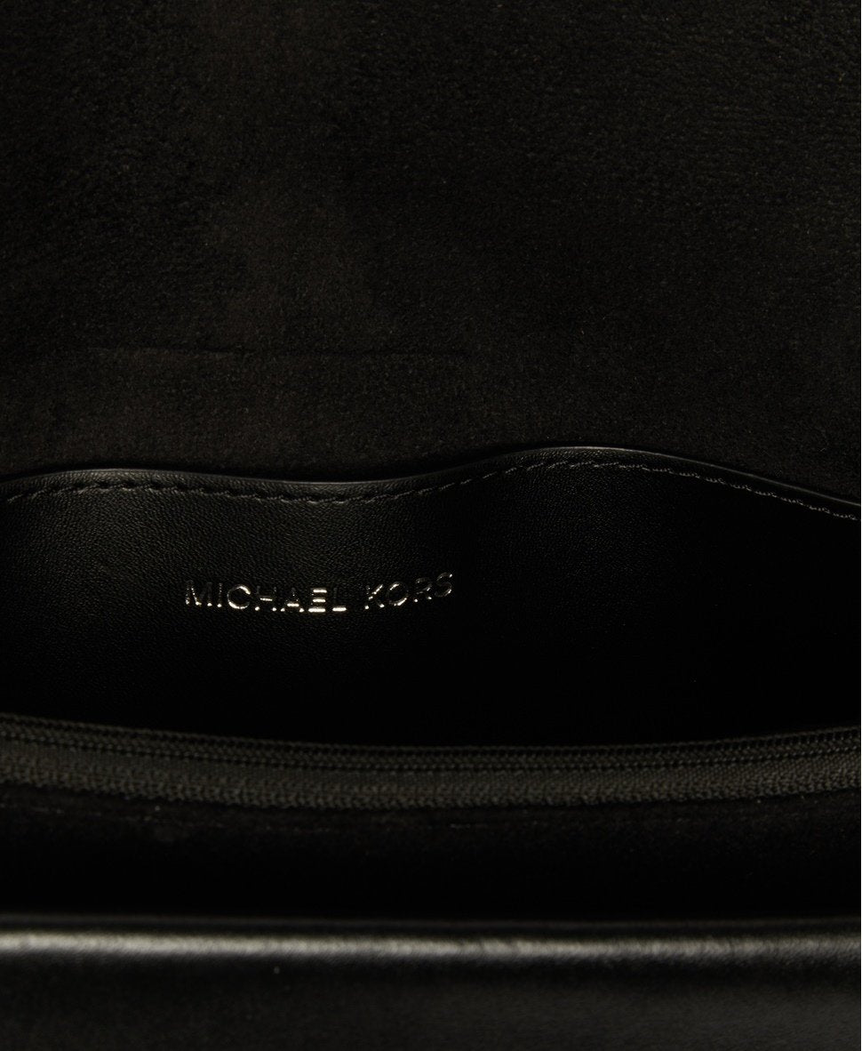 Michael Michael Kors Kožená kabelka přes rameno Černá 4