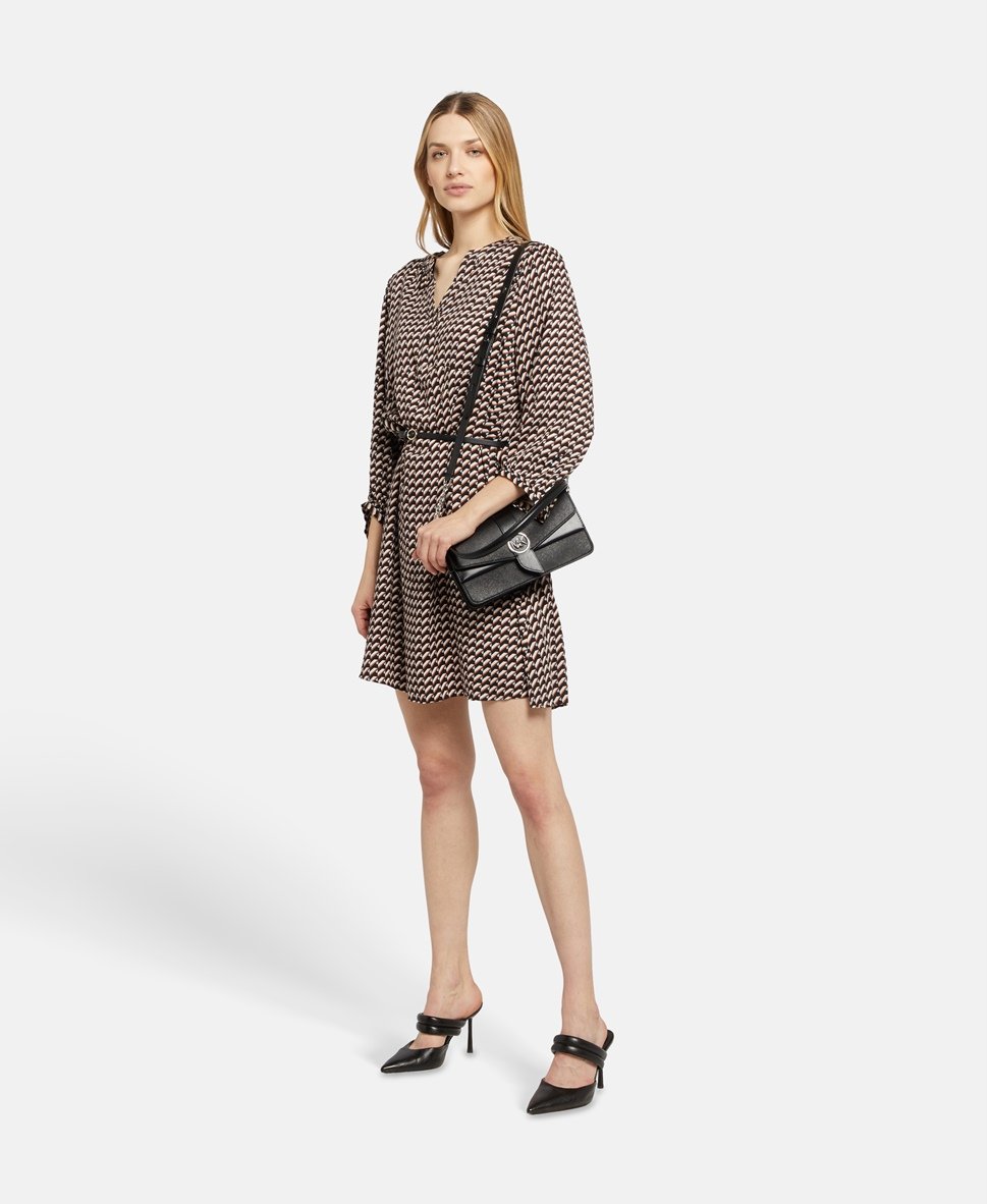 Michael Michael Kors Kožená kabelka přes rameno Černá 6