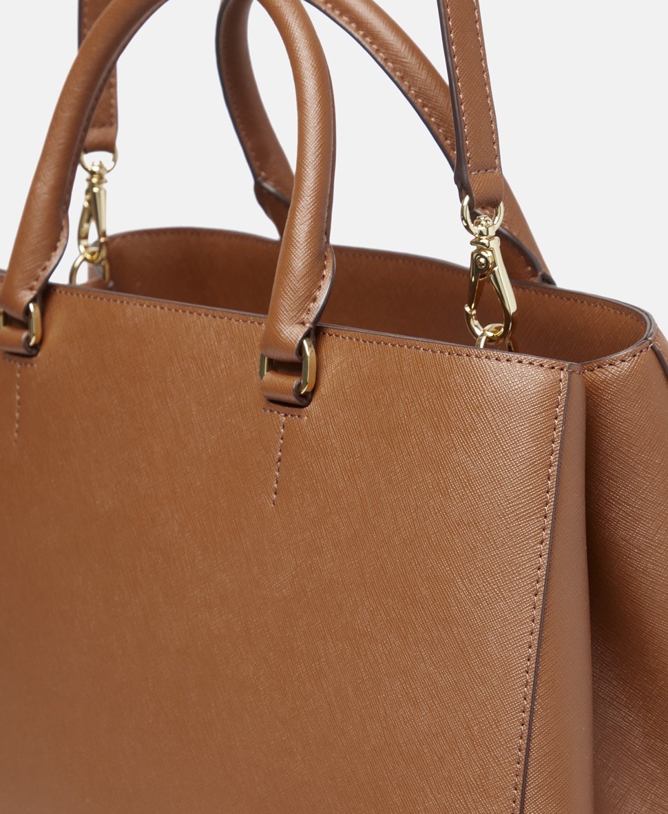 Lauren Ralph Lauren kožená kabelka Tan 2