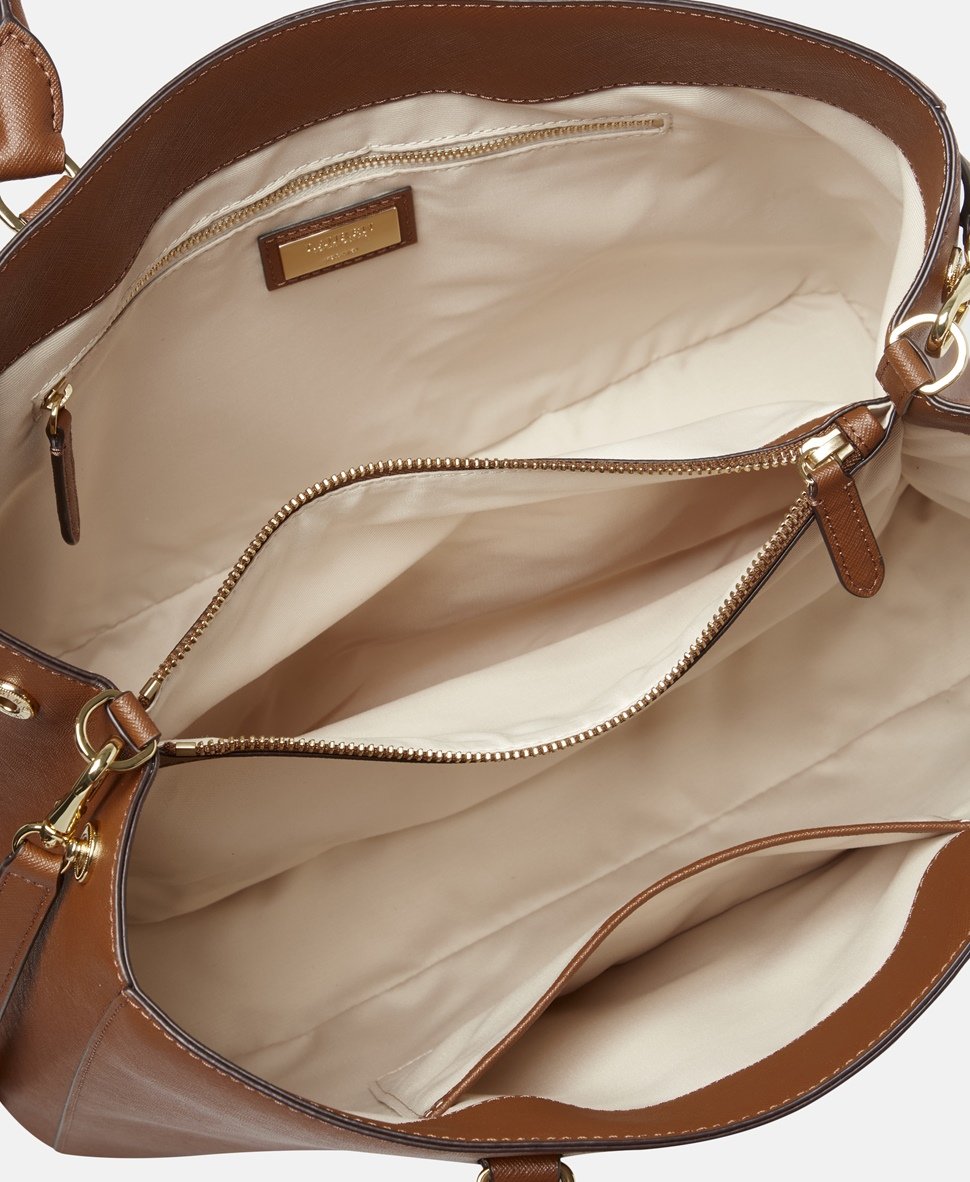 Lauren Ralph Lauren kožená kabelka Tan 3