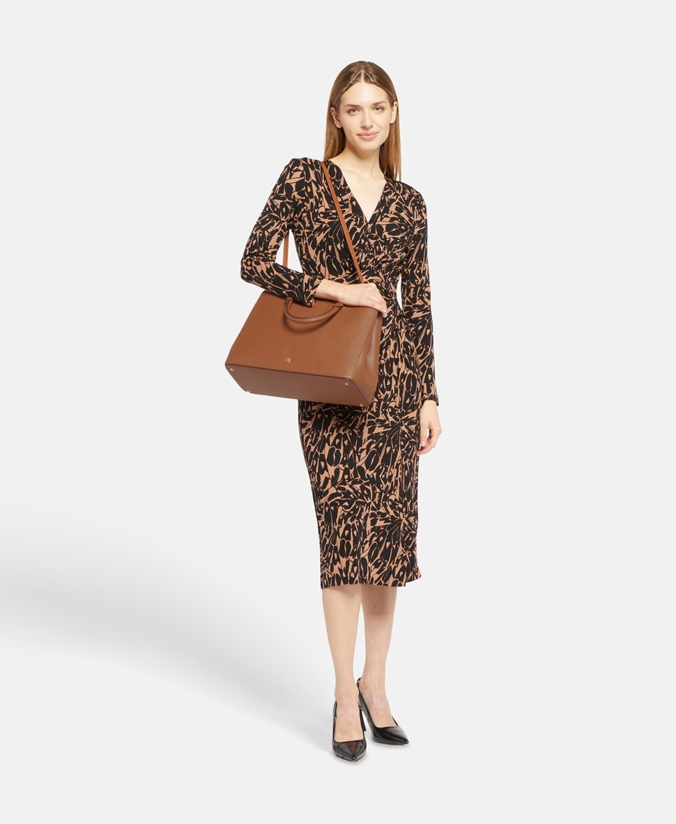 Lauren Ralph Lauren kožená kabelka Tan 5