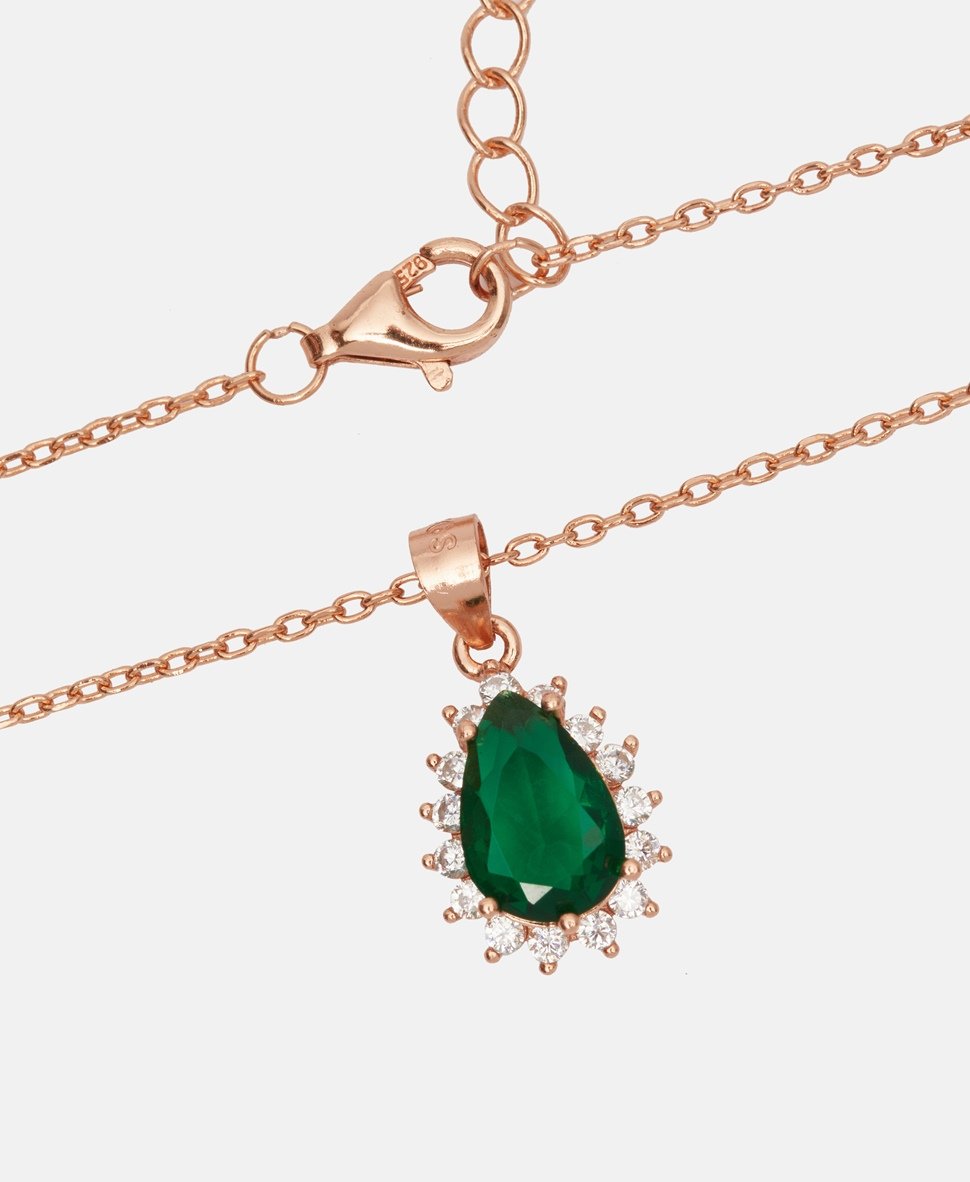 Lawrence Grey Jewelry řetízek s přívěskem Růžově zlatá 2