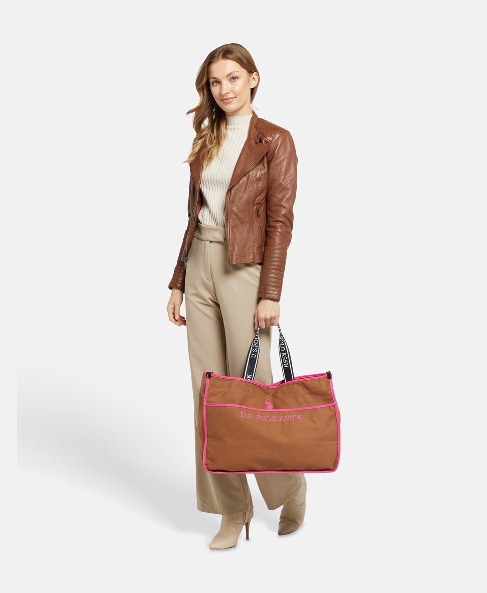 U.S. Polo Assn. kabelka tote Hnědá 5
