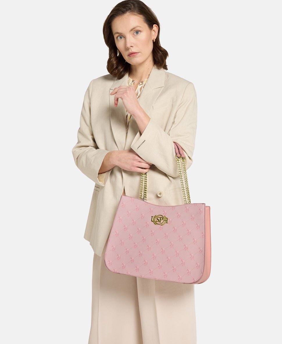 U.S. Polo Assn. kabelka shopper Růžová 5