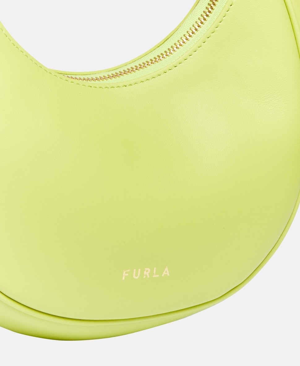 Furla Kožená kabelka přes rameno Mechová zelená 3