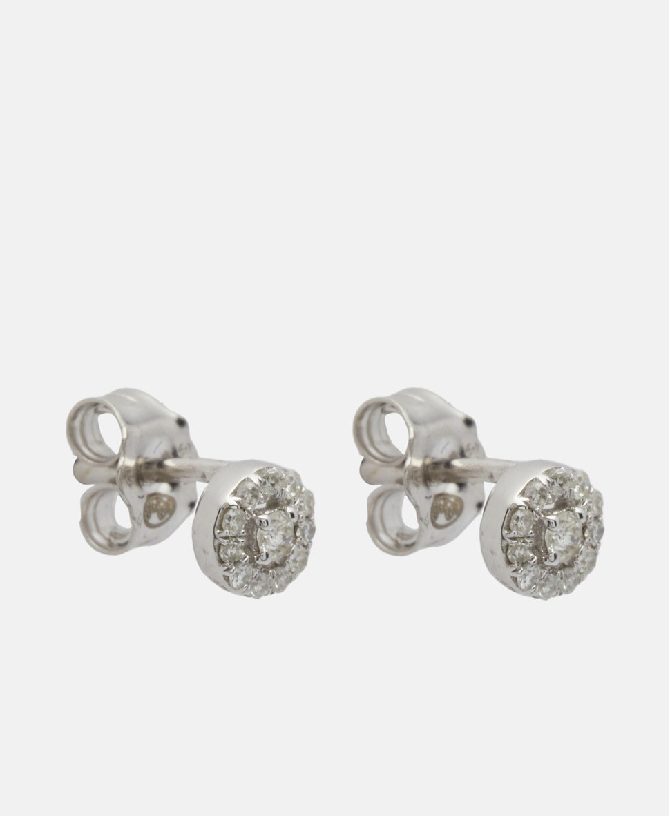 Le Diamantaire diamantové puzetové náušnice Bílé zlato 1