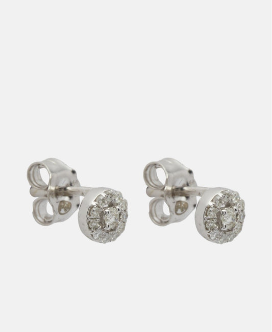 Le Diamantaire diamantové puzetové náušnice Bílé zlato 1