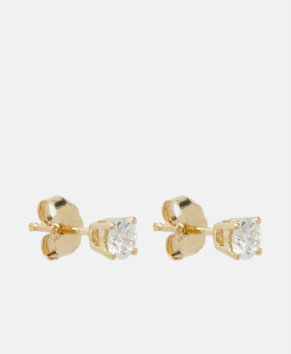 Ethische Diamanten diamantové puzetové náušnice Zlatá 1