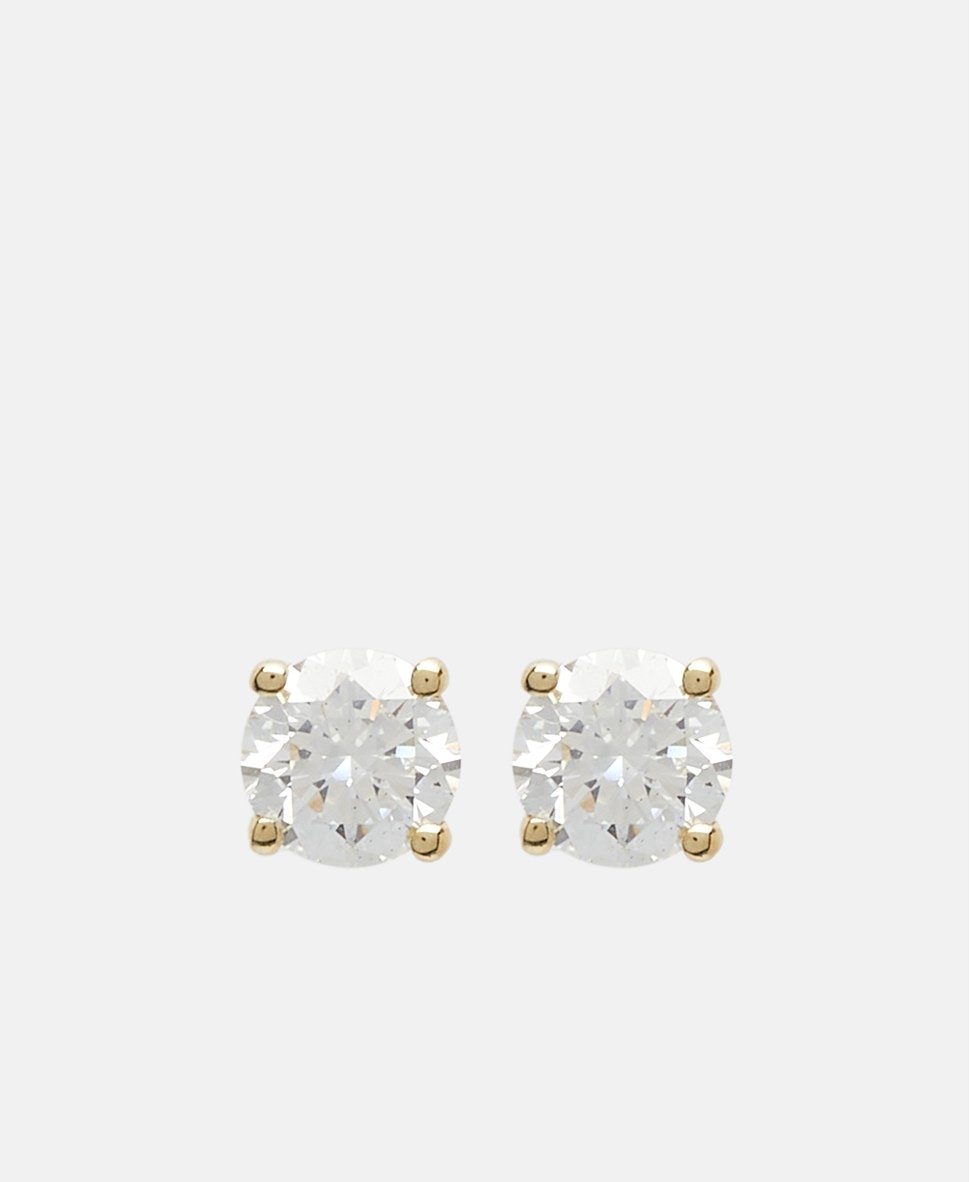 Ethische Diamanten diamantové puzetové náušnice Zlatá 2