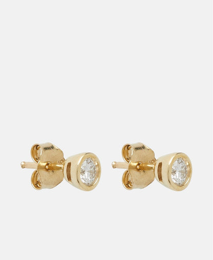 Ethische Diamanten diamantové puzetové náušnice Zlatá 1
