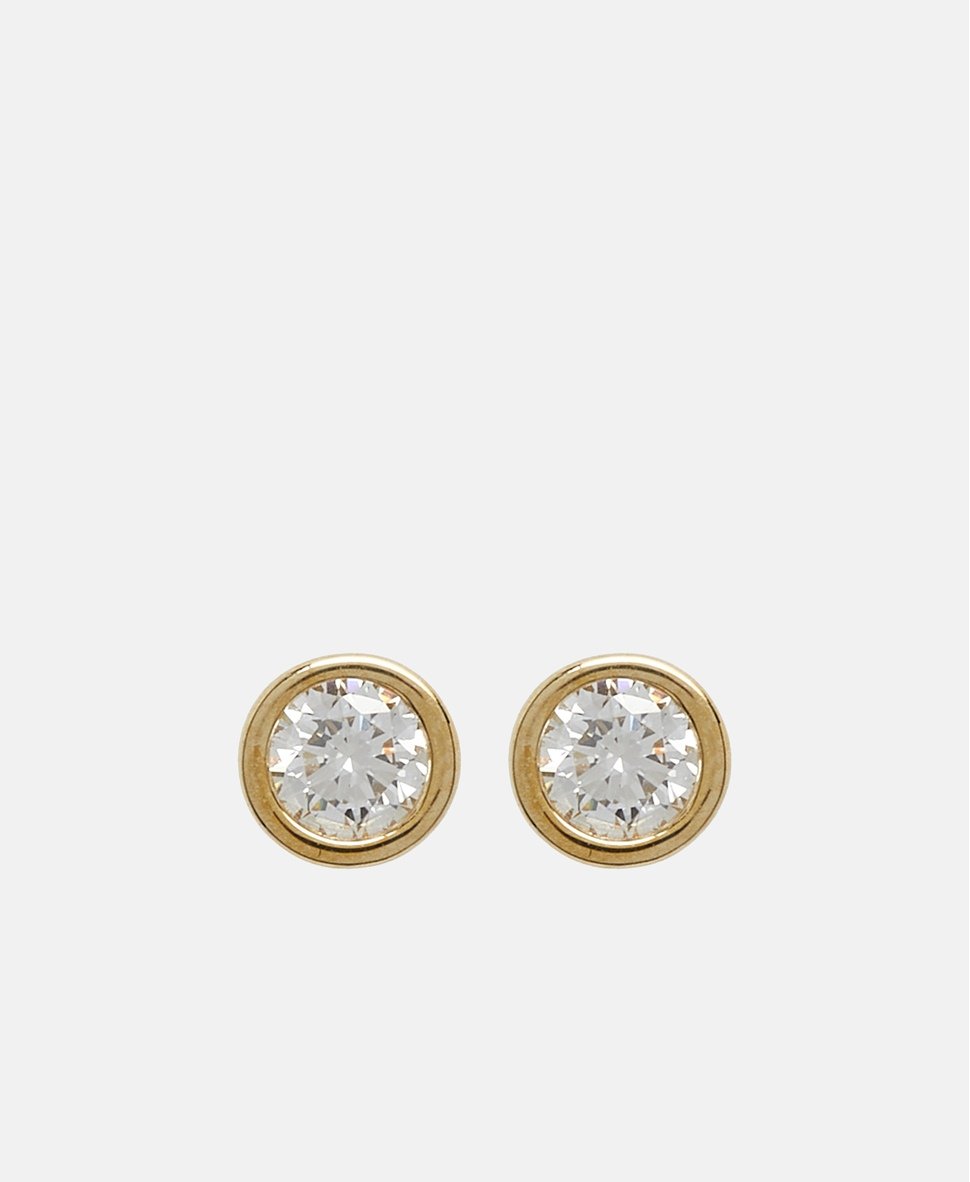 Ethische Diamanten diamantové puzetové náušnice Zlatá 2