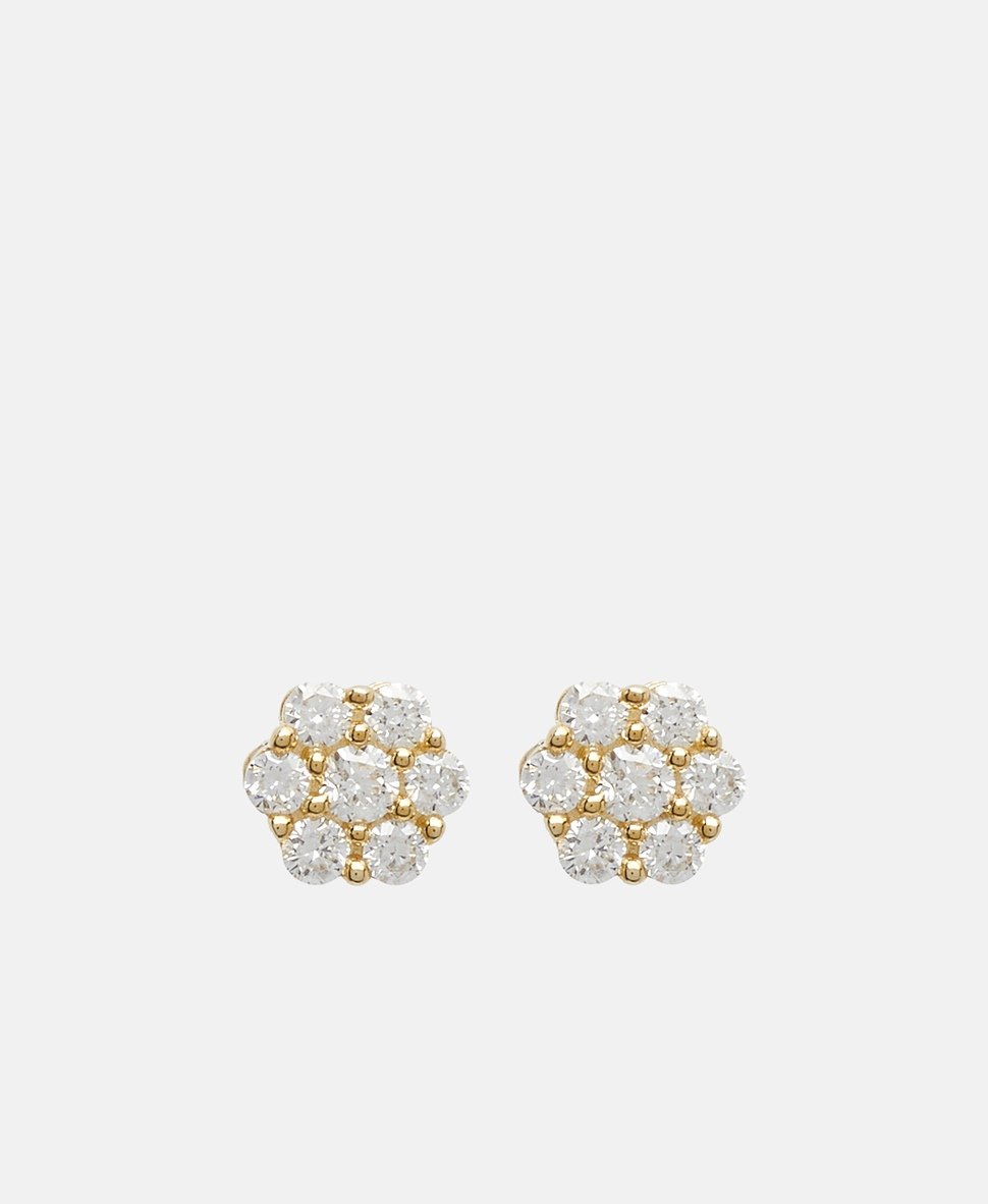 Ethische Diamanten diamantové puzetové náušnice Zlatá 2