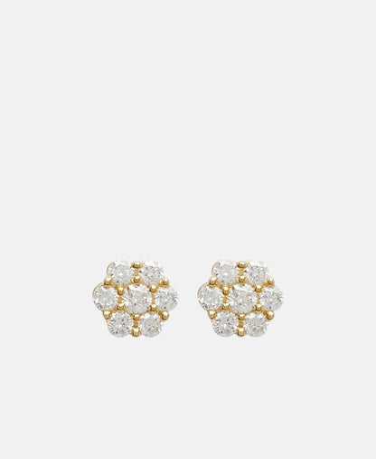 Ethische Diamanten diamantové puzetové náušnice Zlatá 2