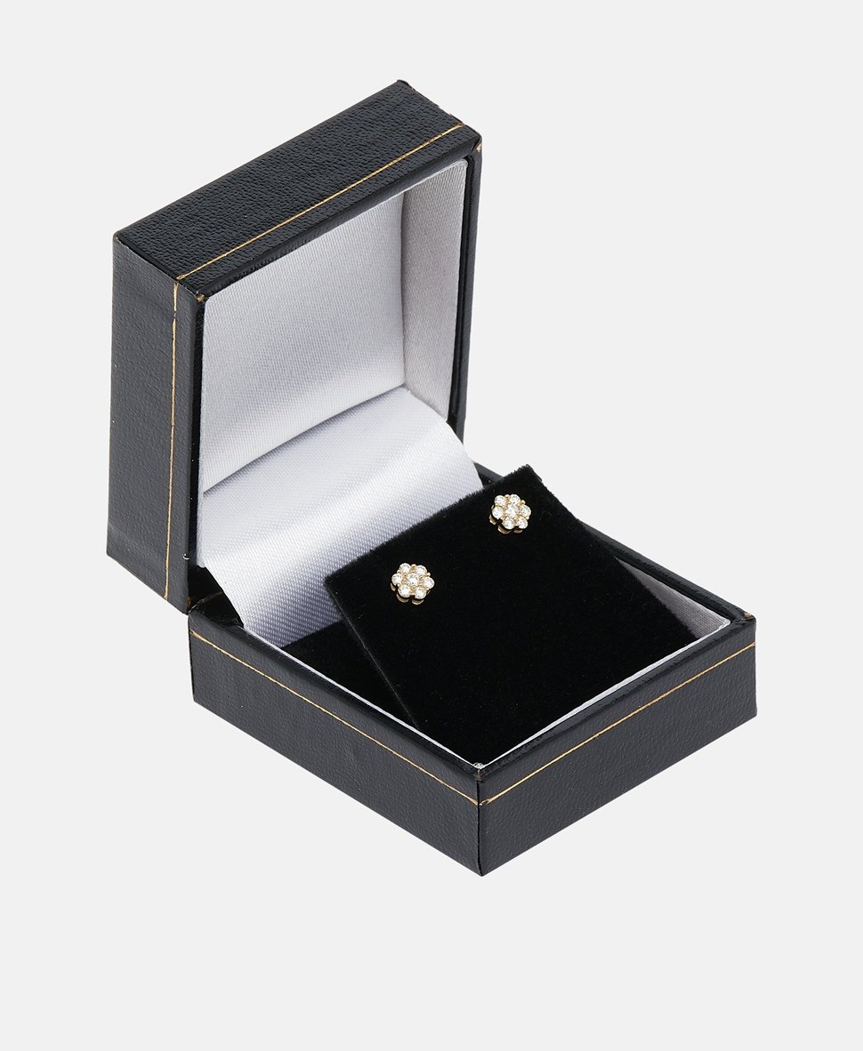 Ethische Diamanten diamantové puzetové náušnice Zlatá 3