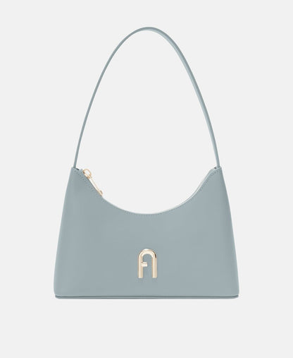 Furla Kožená kabelka přes rameno Světle modrá 1
