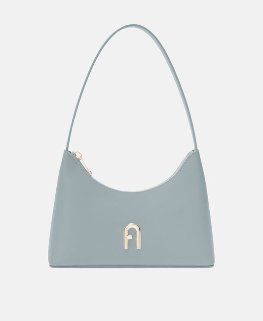 Furla Kožená kabelka přes rameno Světle modrá 1