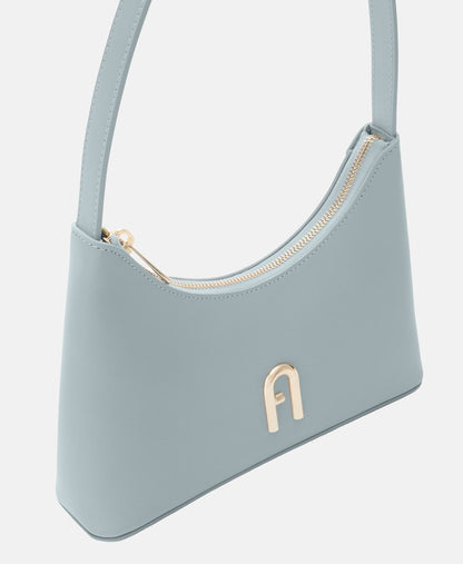 Furla Kožená kabelka přes rameno Světle modrá 3