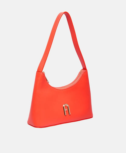 Furla Kožená kabelka přes rameno Oranžová 1