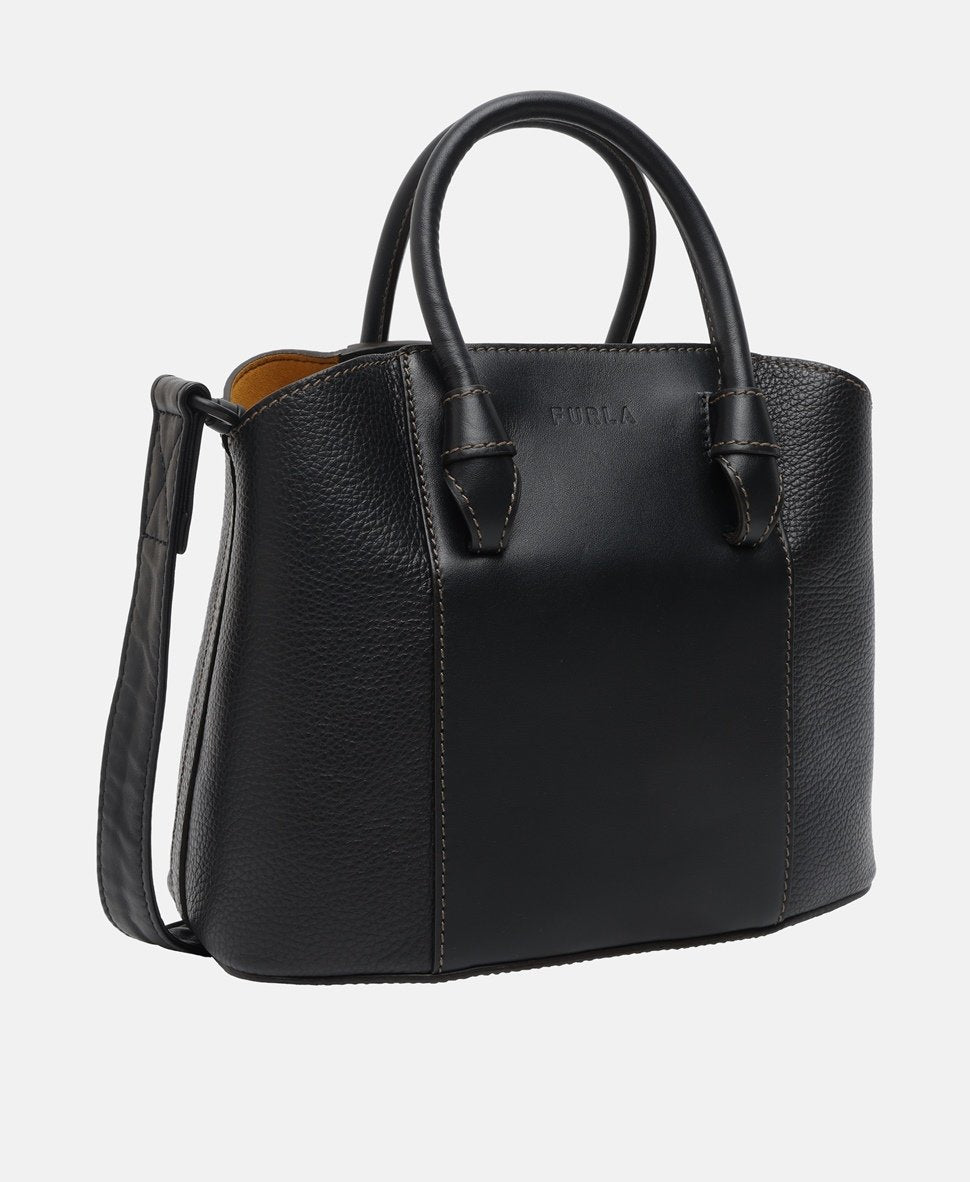Furla kožená kabelka tote Černá 1