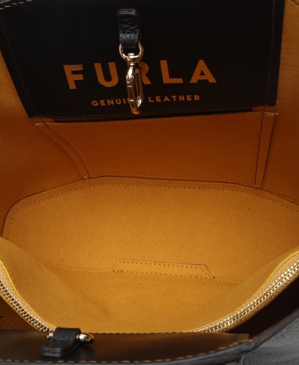 Furla kožená kabelka tote Černá 3