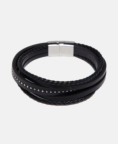 U.S. Polo Assn. kožený náramek Černá 1