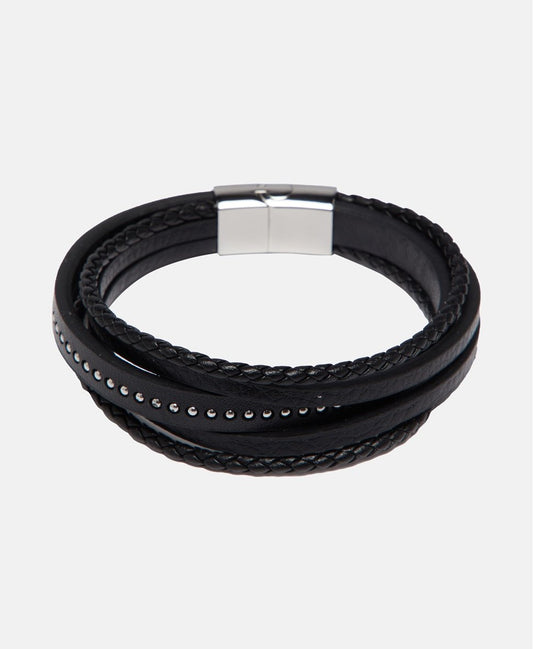 U.S. Polo Assn. kožený náramek Černá 1