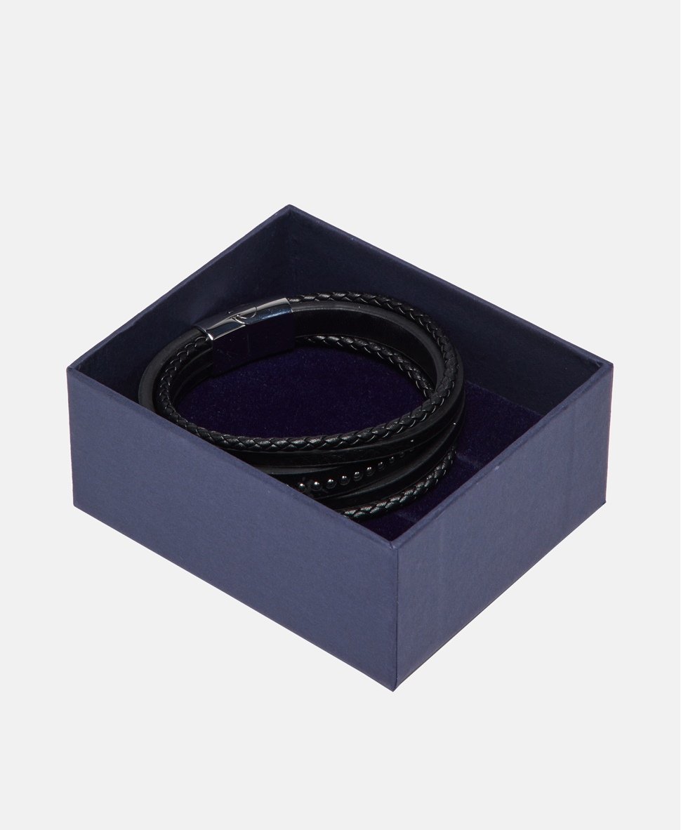 U.S. Polo Assn. kožený náramek Černá 3