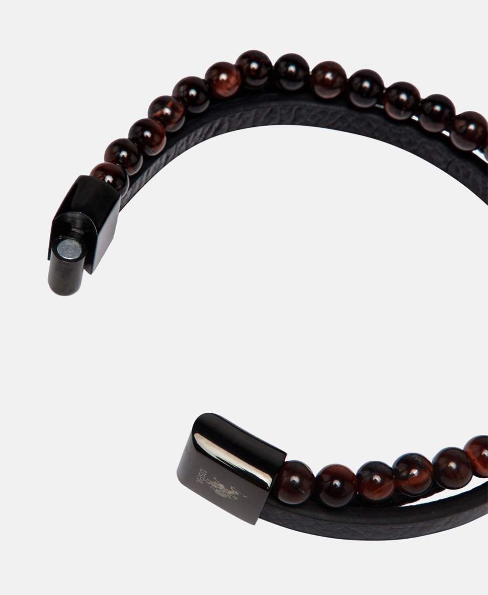 U.S. Polo Assn. kožený náramek Hnědá 2