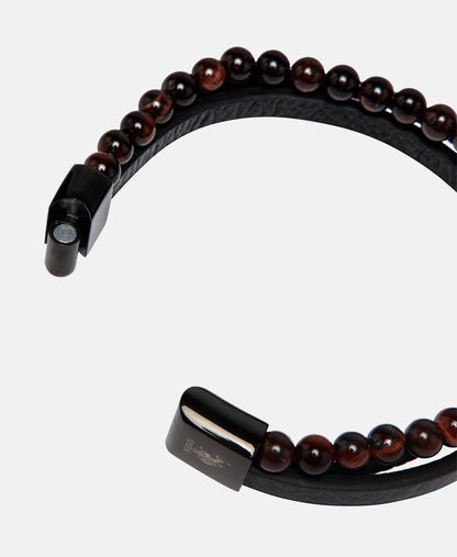 U.S. Polo Assn. kožený náramek Hnědá 2