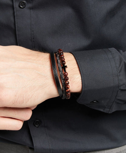 U.S. Polo Assn. kožený náramek Hnědá 4