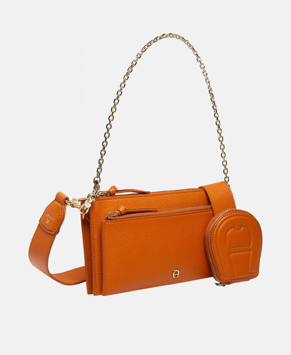 Aigner Kožená messenger taška Terakotová 2