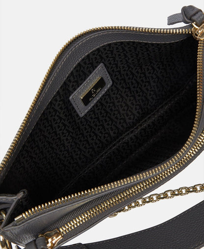 Aigner Kožená messenger taška Světle šedá 3