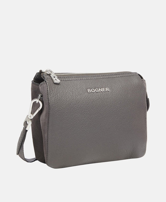 Bogner Kožená messenger taška Šedá 1