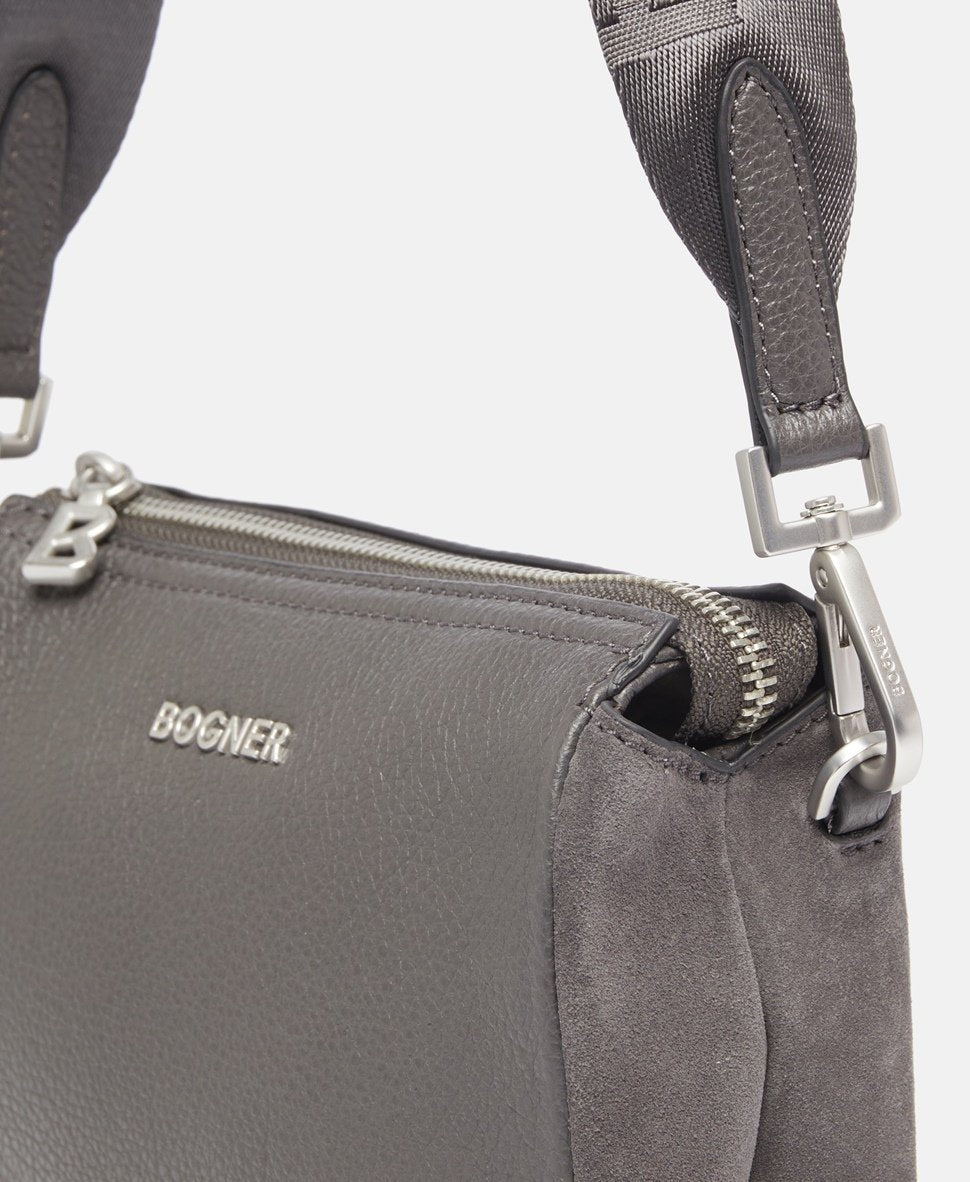 Bogner Kožená messenger taška Šedá 2