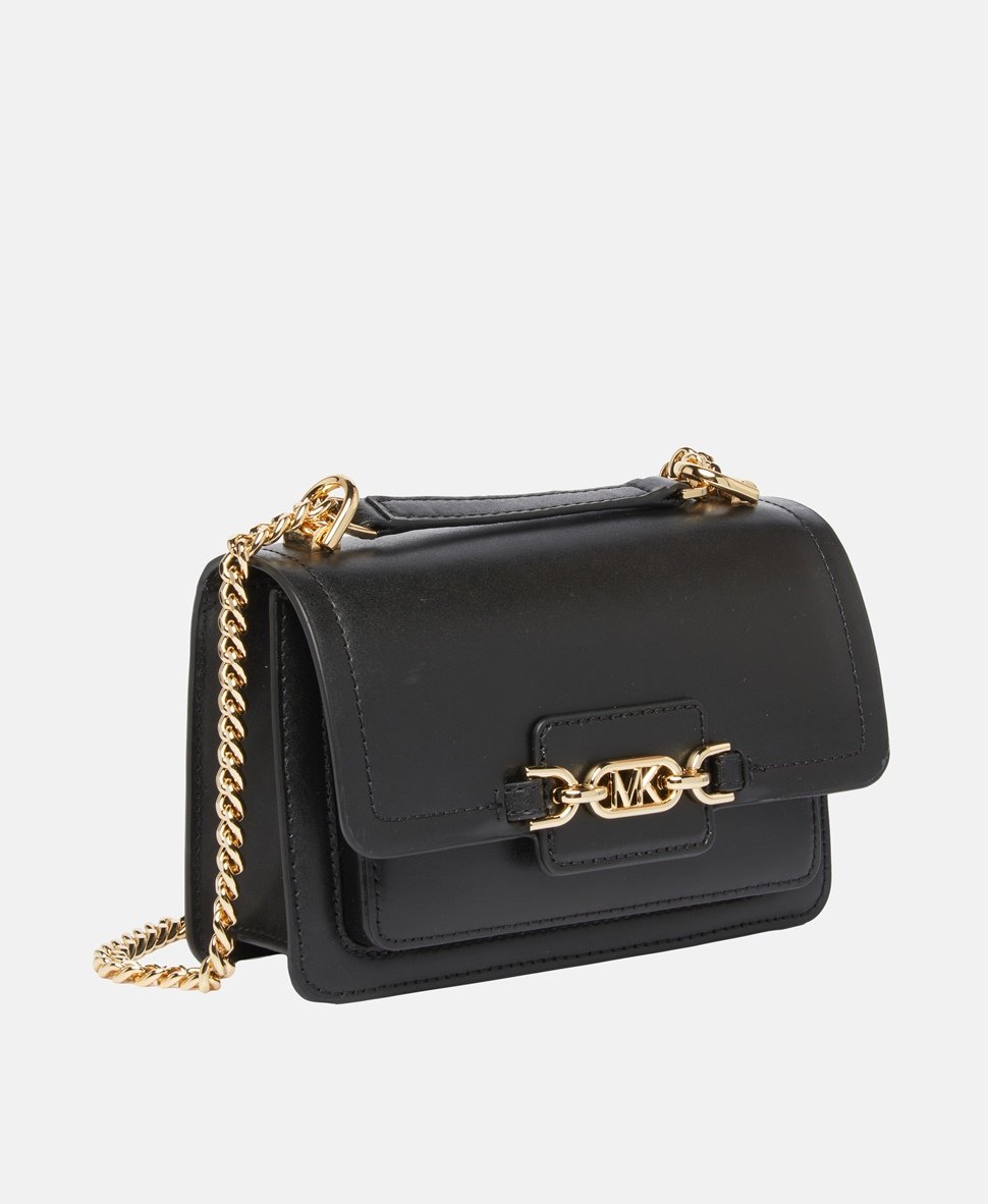 Michael Michael Kors Kožená kabelka přes rameno Černá 1