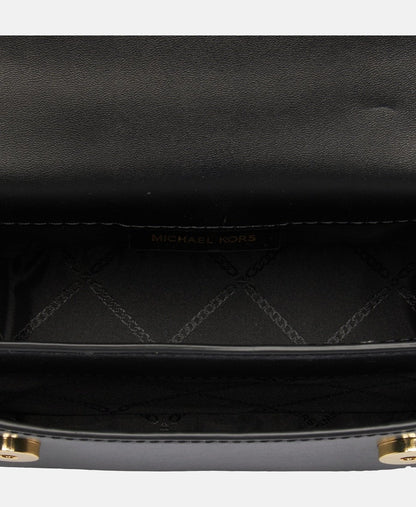 Michael Michael Kors Kožená kabelka přes rameno Černá 4
