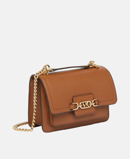 Michael Michael Kors Kožená kabelka přes rameno Koňaková 1