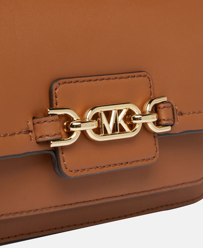 Michael Michael Kors Kožená kabelka přes rameno Koňaková 2