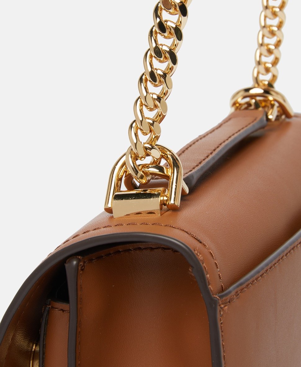 Michael Michael Kors Kožená kabelka přes rameno Koňaková 3