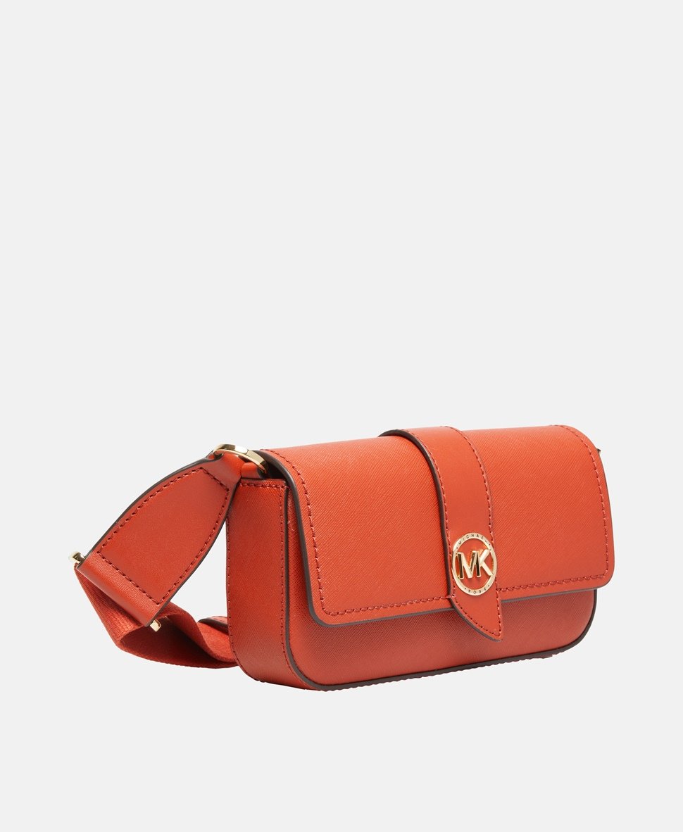 Michael Michael Kors Kožená messenger taška Červená 1