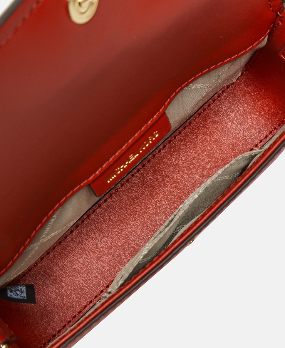 Michael Michael Kors Kožená messenger taška Červená 3